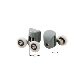 Rolki górne podwójne do szyb 5 mm - FI 23 mm